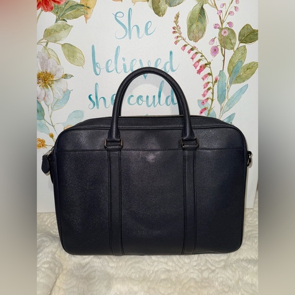 Coach Perry Slim Briefcase in Dark Blue - Picture 14 of 14